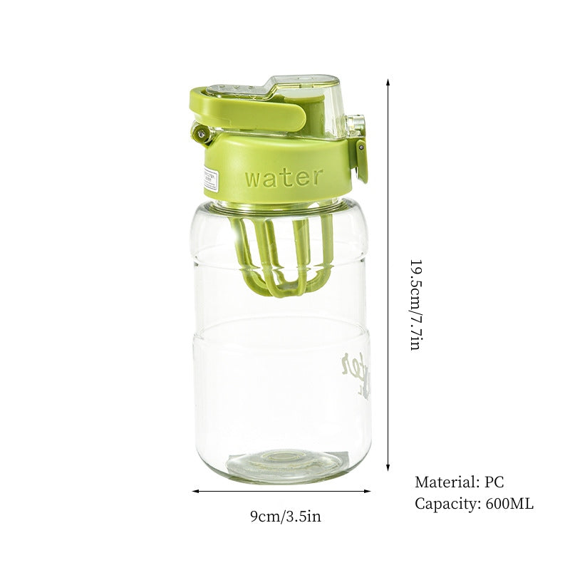 600ml Portable Water Bottle with Infuser - Ideal for Summer Sports, Travel