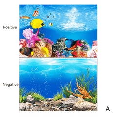 Double Sided Aquarium Background Stickers - Enhance Fish Tank Decor