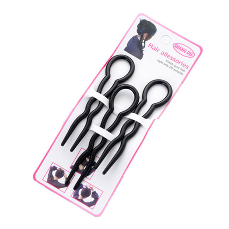 3pcs U Shaped Hair Pin Hair Fork For Thick Hair