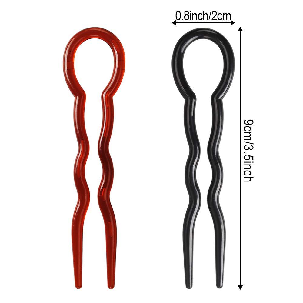 3pcs U Shaped Hair Pin Hair Fork For Thick Hair