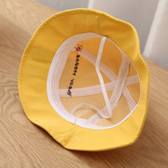 Kids Sunshade Bucket Hat w/ Animal Patterns for Outdoor Travel