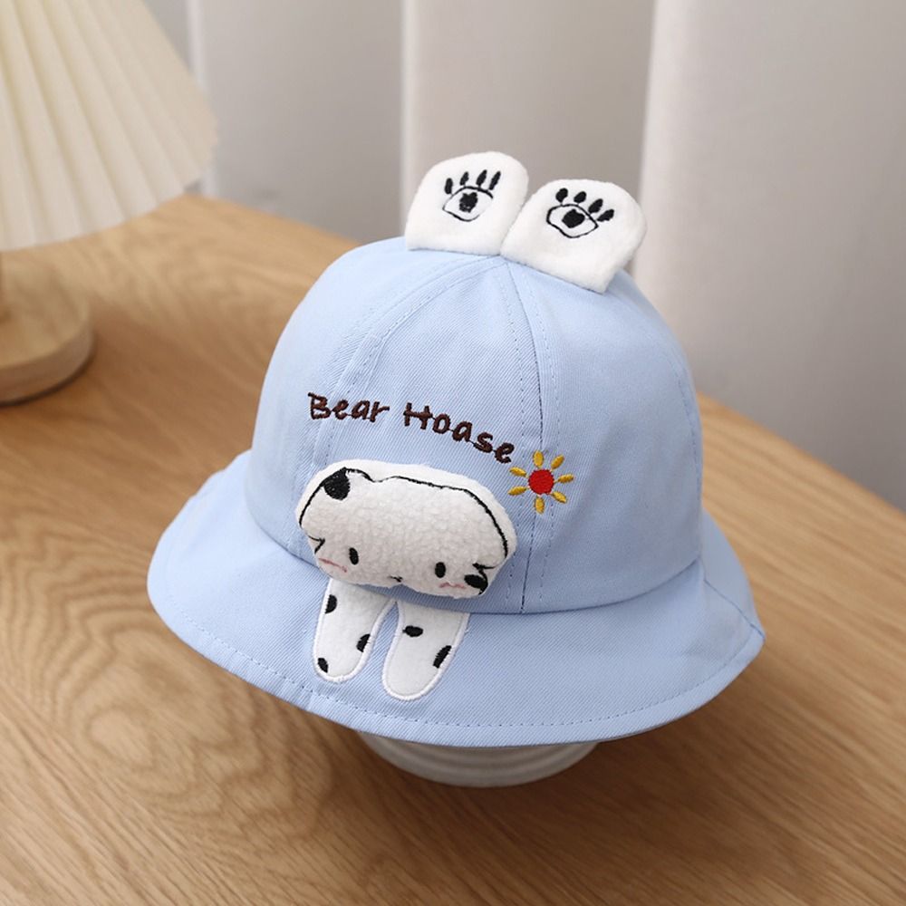 Kids Sunshade Bucket Hat w/ Animal Patterns for Outdoor Travel