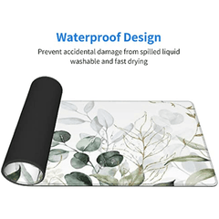 Green Golden Leaves Branches XL Gaming Mouse Pad 31.5x11.8inch