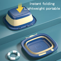 Colorful Car Shaped Folding Washbasin for Kids Bath Time