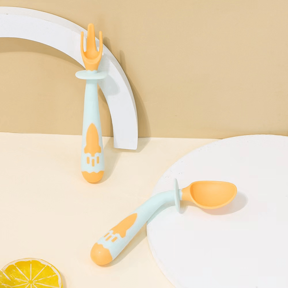 Safe Fork Spoon Set Babies Toddlers BPA Free