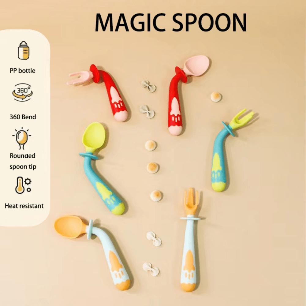 Safe Fork Spoon Set Babies Toddlers BPA Free