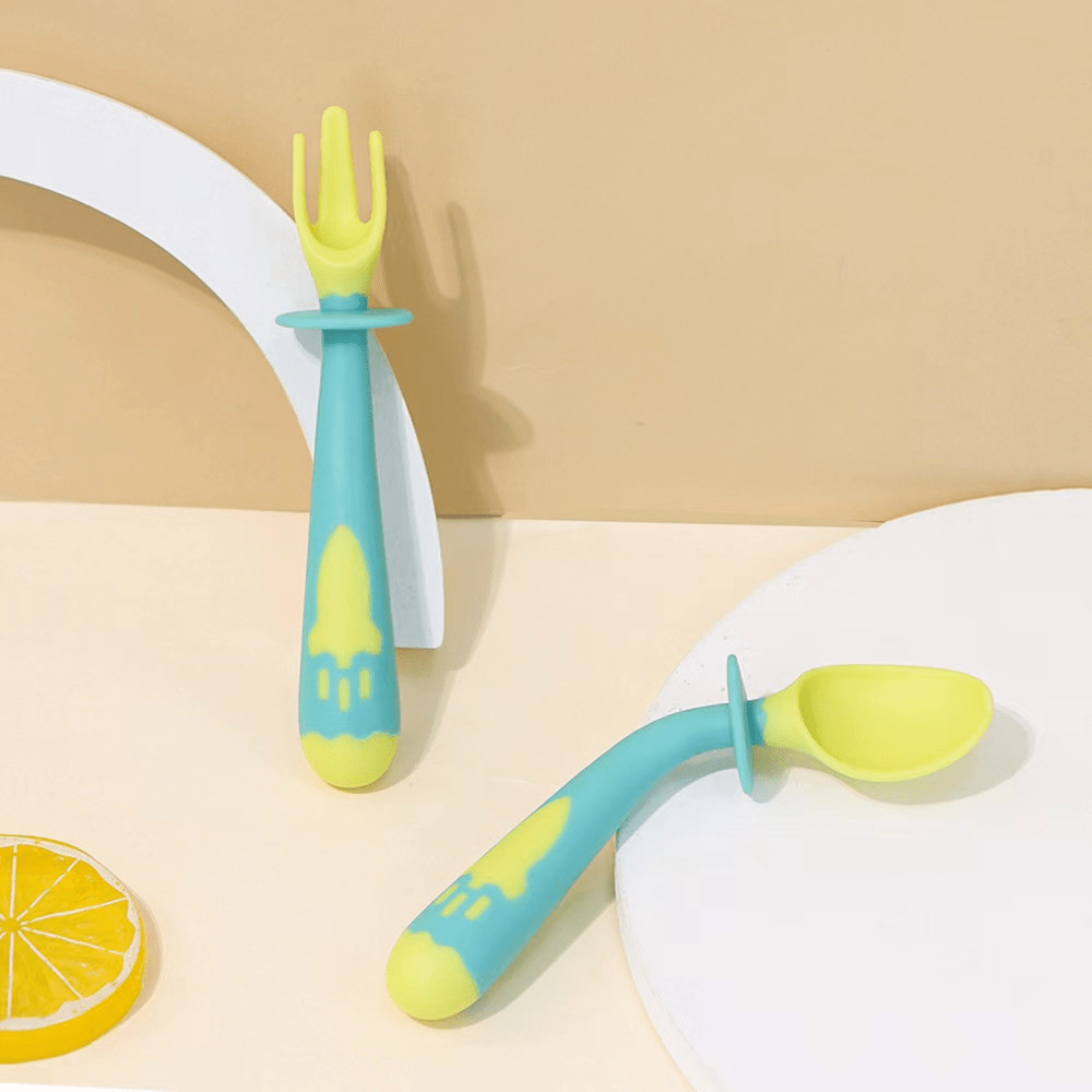 Safe Fork Spoon Set Babies Toddlers BPA Free