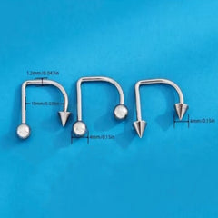 3pcs Hip Hop Lip Stud Piercing Earrings