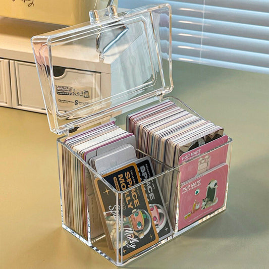 Clear Acrylic Card Storage Box Self-printed Photo Business Card