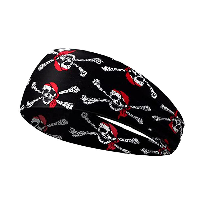 Men's Skull Sweat-absorbing Yoga Running Fitness Hairband