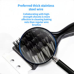 Portable 2-in-1 Grill Cleaner with Deep Cleaning Steel Brush