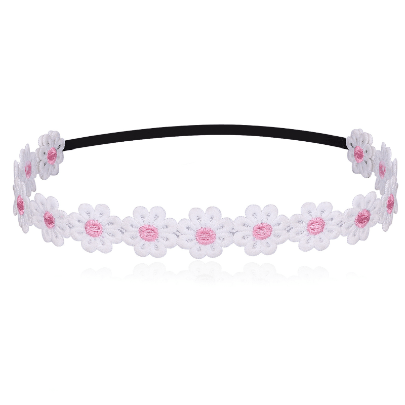Soft Lace Headband Elastic Daisy Hair Band Summer Girls Hair Accessories