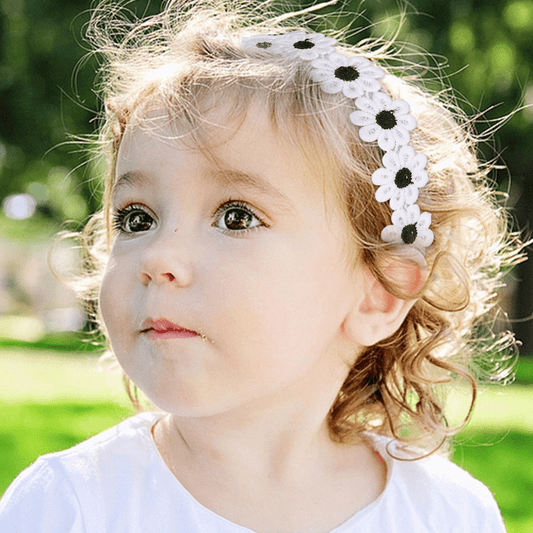 Soft Lace Headband Elastic Daisy Hair Band Summer Girls Hair Accessories