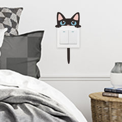 Cat Switch Stick Animal Decorative Wall Sticker PVC Adhesive