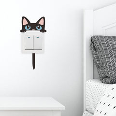 Cat Switch Stick Animal Decorative Wall Sticker PVC Adhesive