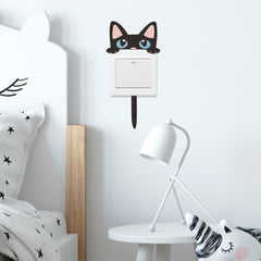 Cat Switch Stick Animal Decorative Wall Sticker PVC Adhesive