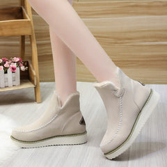 Women's Platform Snow Boots Plush Lined Lightweight Ankle Boots