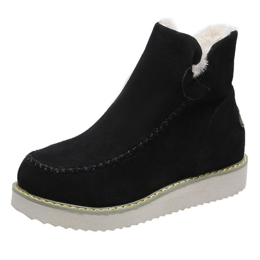 Women's Platform Snow Boots Plush Lined Lightweight Ankle Boots