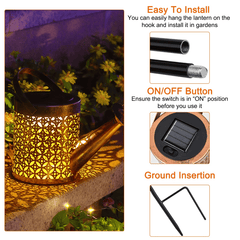1pc Solar Outdoor Sprinkler Garden Decoration Waterfall Lights