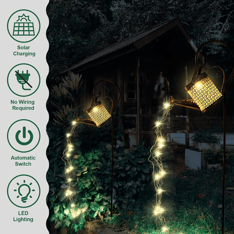 1pc Solar Outdoor Sprinkler Garden Decoration Waterfall Lights