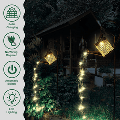 1pc Solar Outdoor Sprinkler Garden Decoration Waterfall Lights