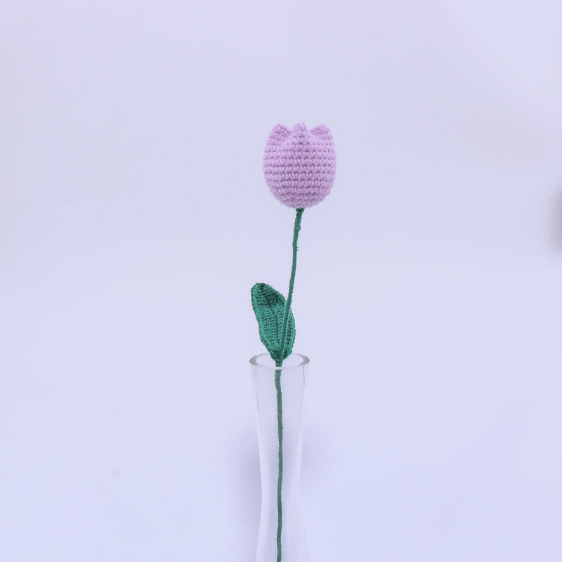 Handcrafted Tulip Flower Knitted Bouquet Decoration Gift Home Decor