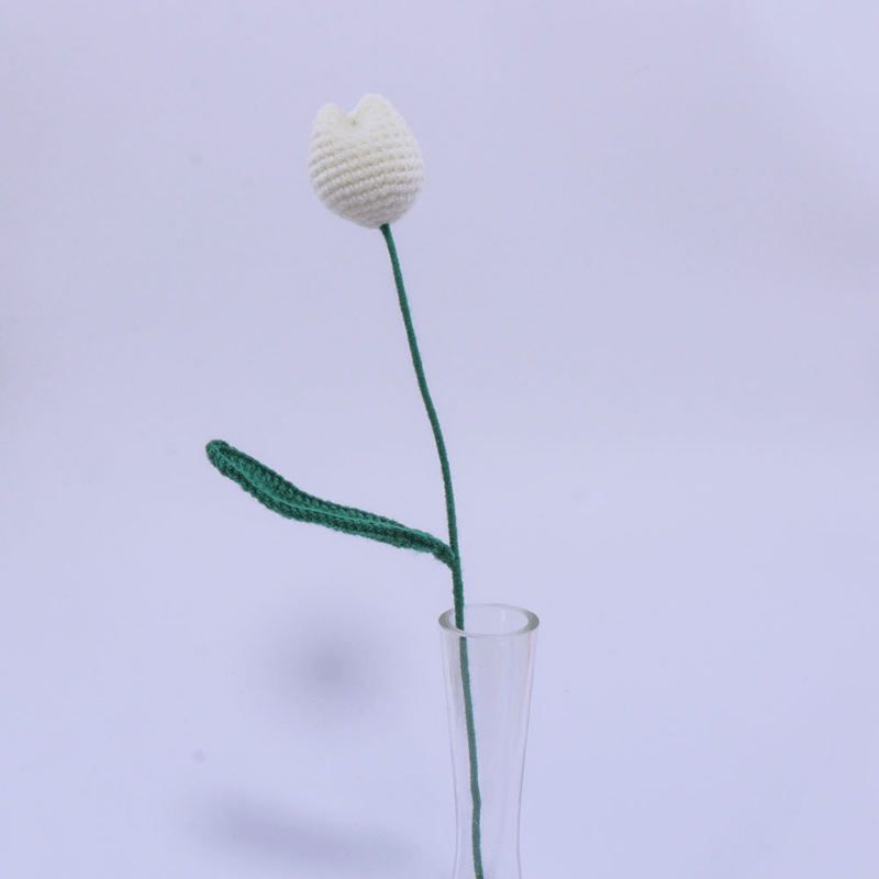 Handcrafted Tulip Flower Knitted Bouquet Decoration Gift Home Decor