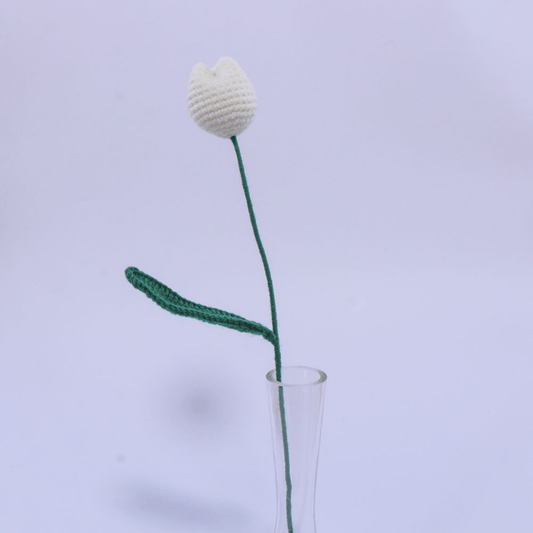 Handcrafted Tulip Flower Knitted Bouquet Decoration Gift Home Decor