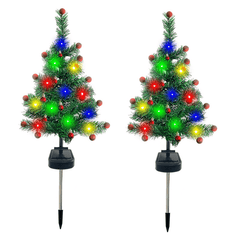 Solar Christmas Tree Lights Outdoor Garden Lawn Decor Flash Pine Lights