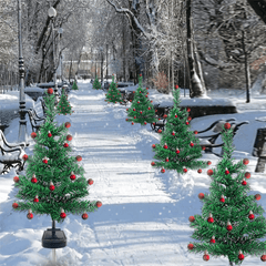 Solar Christmas Tree Lights Outdoor Garden Lawn Decor Flash Pine Lights