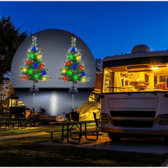 Solar Christmas Tree Lights Outdoor Garden Lawn Decor Flash Pine Lights