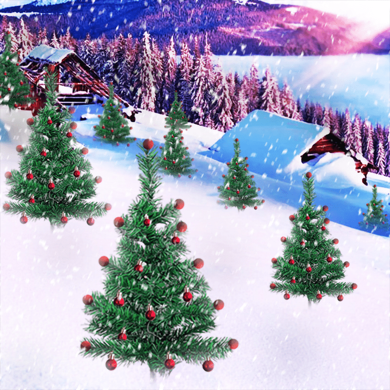 Solar Christmas Tree Lights Outdoor Garden Lawn Decor Flash Pine Lights