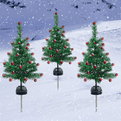 Solar Christmas Tree Lights Outdoor Garden Lawn Decor Flash Pine Lights