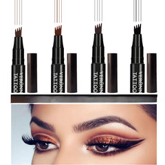 4 Tip Microblade Brow Pen Waterproof Precision Eyebrow Makeup Long Lasting