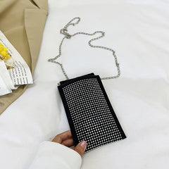 Rhinestone Chain Crossbody Bag Sparkly Purse Shoulder Bag