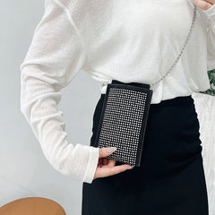 Rhinestone Chain Crossbody Bag Sparkly Purse Shoulder Bag