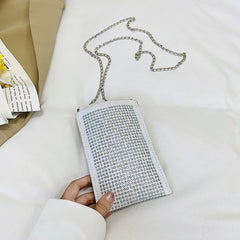 Rhinestone Chain Crossbody Bag Sparkly Purse Shoulder Bag