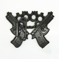 Double Gun Belt Buckle Men Western Cowboy Punk Hip