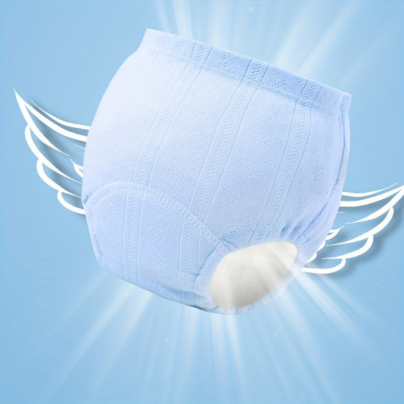 3pcs Solid Cotton Gauze Baby Cloth Diapers Training Pants