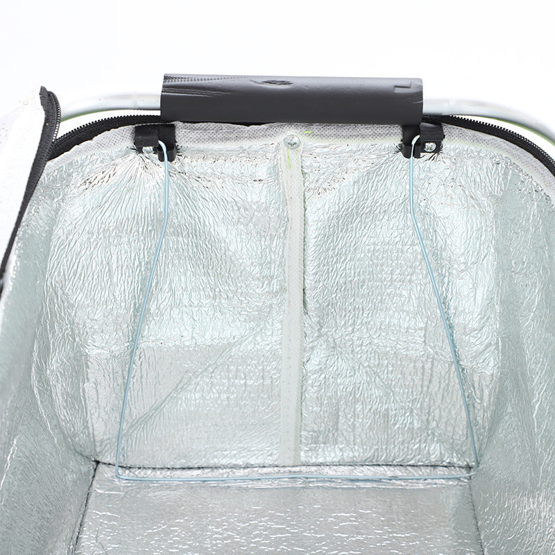 Insulated Vegetable Basket Bento Bag with Ice Pack - Waterproof