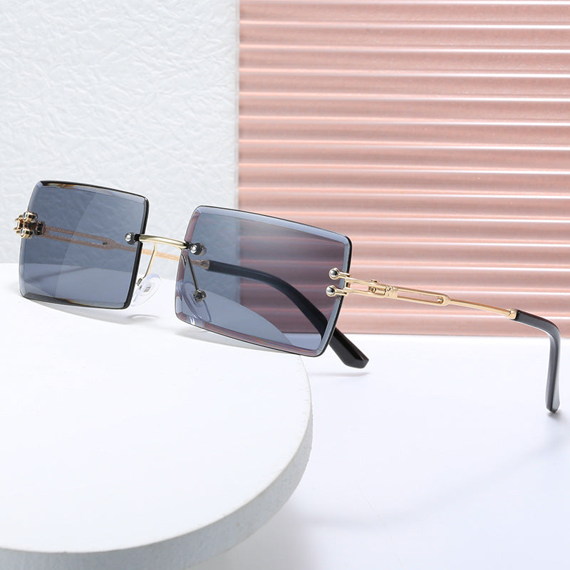 Sun Protection Men's Rimless Sunglasses for Outdoor Activities