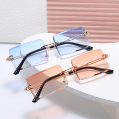 Sun Protection Men's Rimless Sunglasses for Outdoor Activities