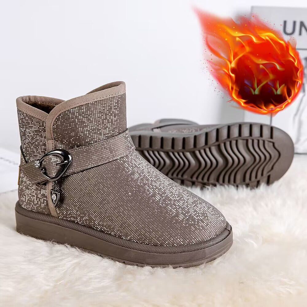 Women's Platform Snow Boots Plush Lined Casual & Warm Short Boots