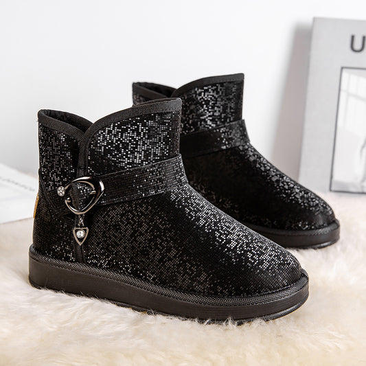 Women's Platform Snow Boots Plush Lined Casual & Warm Short Boots