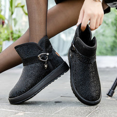 Women's Platform Snow Boots Plush Lined Casual & Warm Short Boots