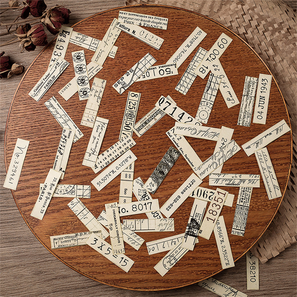 56pcs Digital Labels Stickers DIY Computer Washi Scrapbooking Stickers