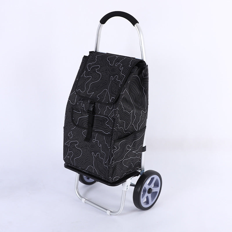 Folding Stair Climbing Shopping Cart with Waterproof Bag