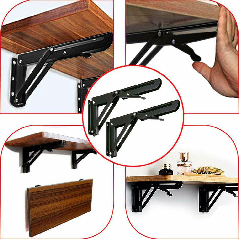 2pcs Campervan Folding Bracket Table Shelf Motorhome Caravan Stainless Steel