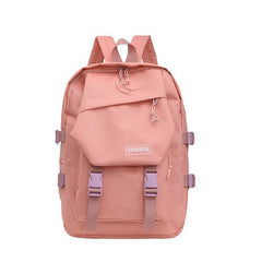 Large Capacity Student Schoolbag Travel Backpack Solid Bag