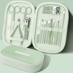 18-Piece Stainless Steel Manicure Kit Nail Clippers for Men & Women